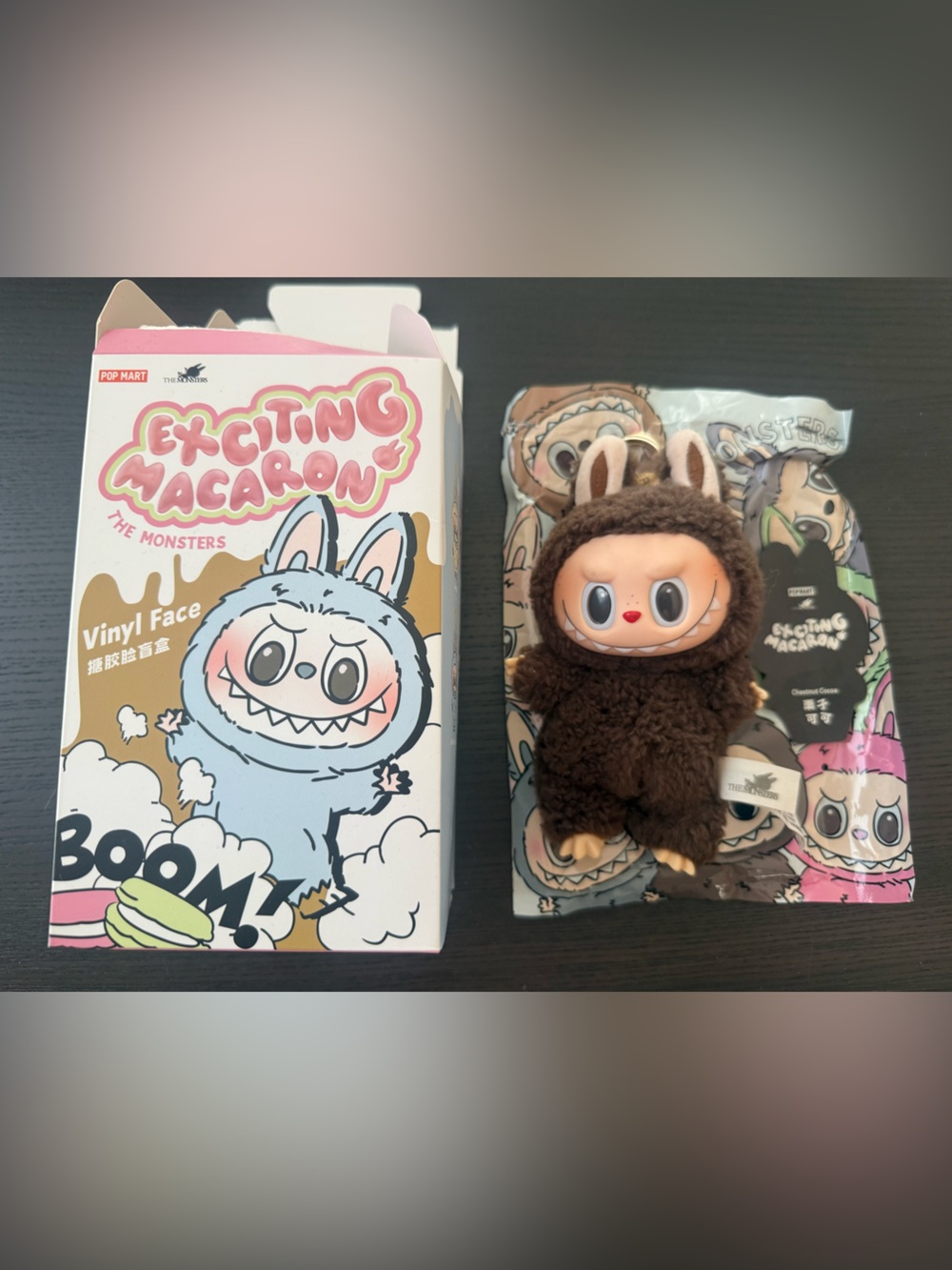 POP MART Labubu SECRET Chestnut Cocoa Plush Monsters Exciting Macarons OPEN BOX